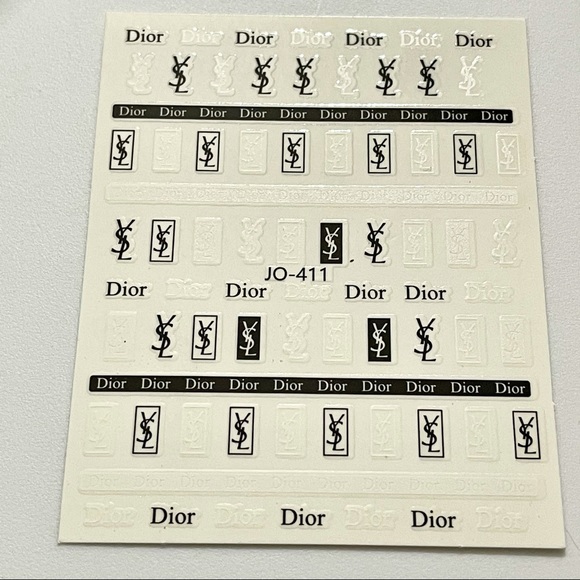 Luxury Designer Logo Fingernail Art Stickers - Picture 3 of 4